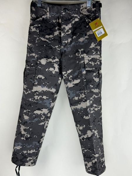 Kid's Subdued Urban Digital Camouflage BDU Trousers Cargo Pants | SMALL | NWT