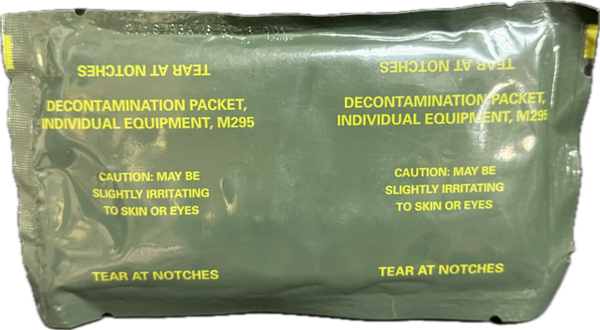 US Military Decontamination Packet, Individual Equipment, M295 | NEW