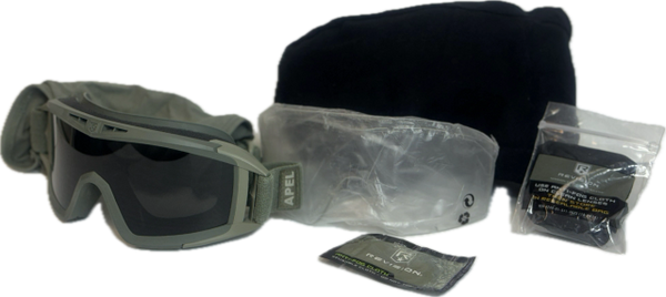 Revision APEL Eyewear Desert Locust Military Goggles System - Foliage Green EUC | COMPLETE SET