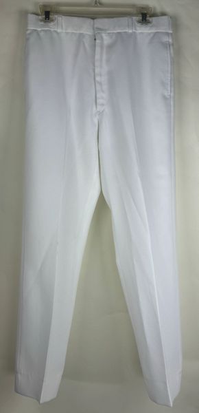 USMC | USN MEN'S WHITE DRESS PANTS UNIFORM TROUSERS Waist 32 X Inseam 31.5 EUC