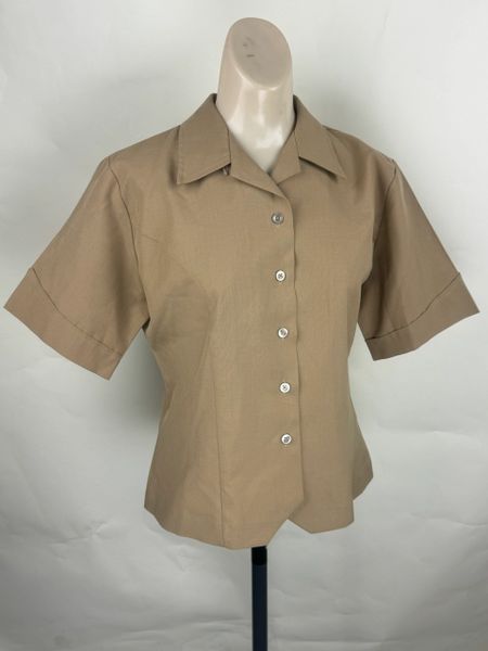 USMC Women's Alpha Service Dress Uniform Khaki Short Sleeve Shirt | 12R