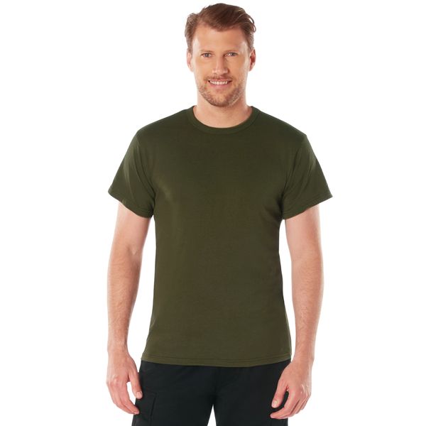 Olive Drab Green Moisture Wicking Short Sleeve Crew Neck T-Shirt 9505