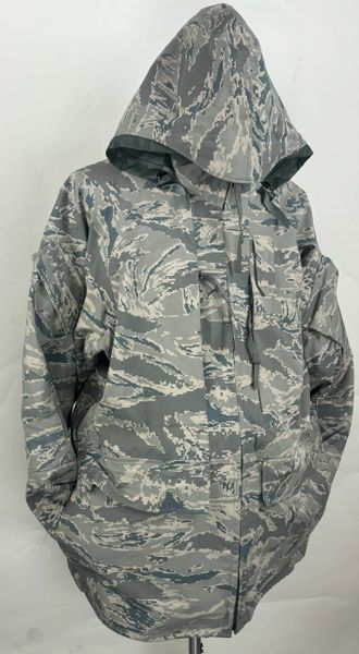 Goretex Parka Coat, APEC, ABU Air Force Tiger Stripe Jacket, Large Reg EUC