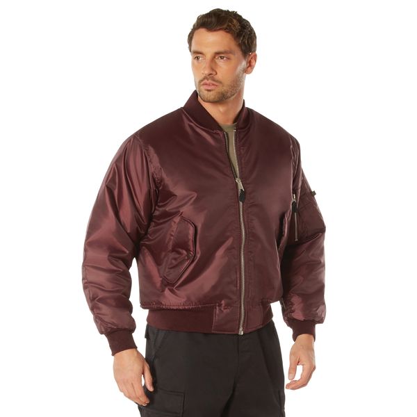 Maroon MA-1 Bomber Flight Jacket | 7327