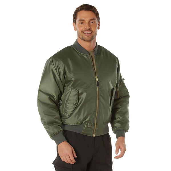 Sage Green MA-1 Bomber Flight Jacket | 7323