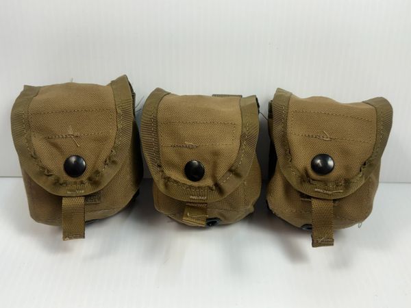 LOT OF 3 - USMC MOLLE II Hand Grenade Multi-Purpose Pouch | Coyote Brown | New