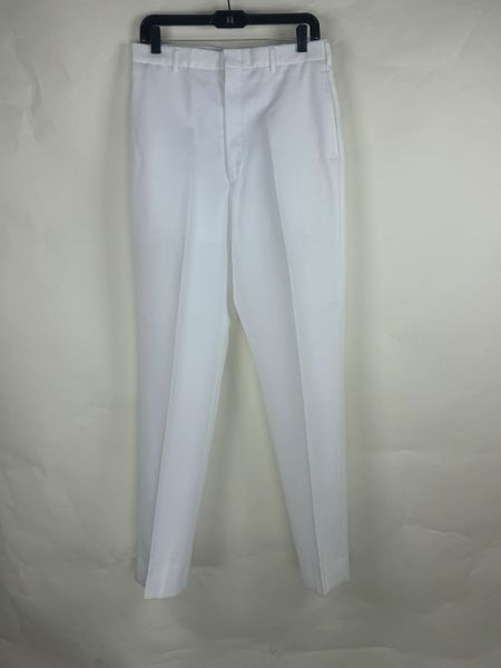 USMC | USN MEN'S WHITE DRESS PANTS UNIFORM TROUSERS Waist 32 X Inseam 32 EUC