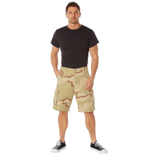 Rothco Vintage Camo Paratrooper Cargo Shorts | Tri-Color Desert Camo | 2150