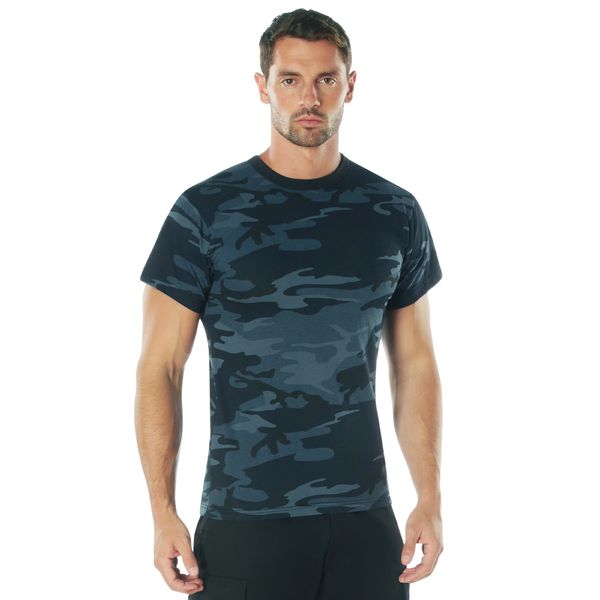 Midnight Blue Camo Short Sleeve T-Shirt | 3830