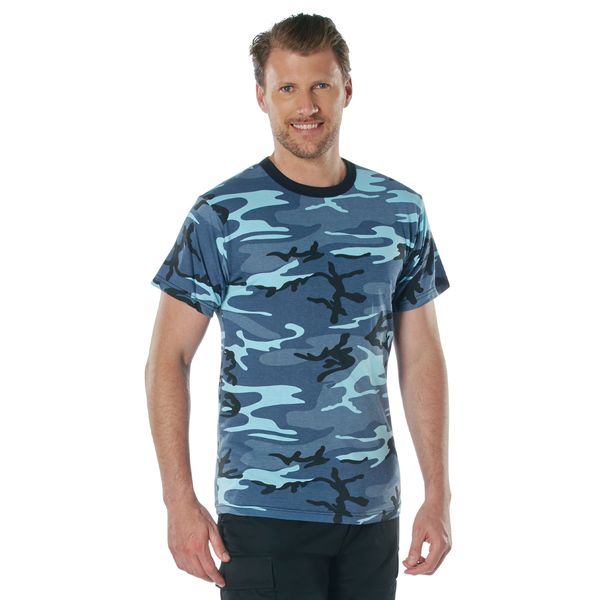 SKY BLUE CAMO T-SHIRT