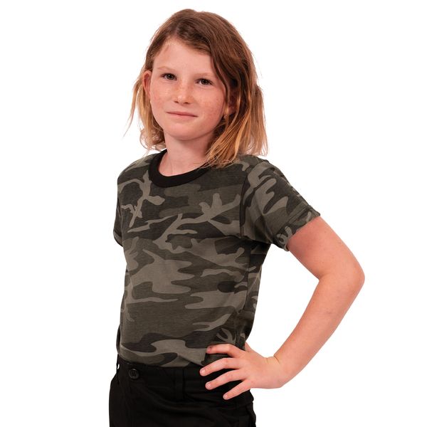 KID’S BLACK CAMO T-SHIRT