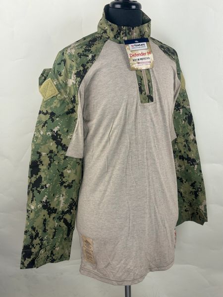 USN NWU Type III FROG FR Combat Shirt Digital Woodland Camo | Med Long NEW