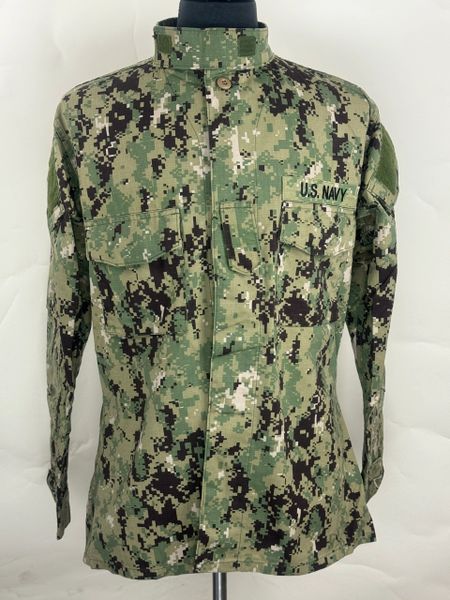 US Navy Working Uniform Type III BDU Shirt | NWU Woodland Digital | Medium Long | EUC #2