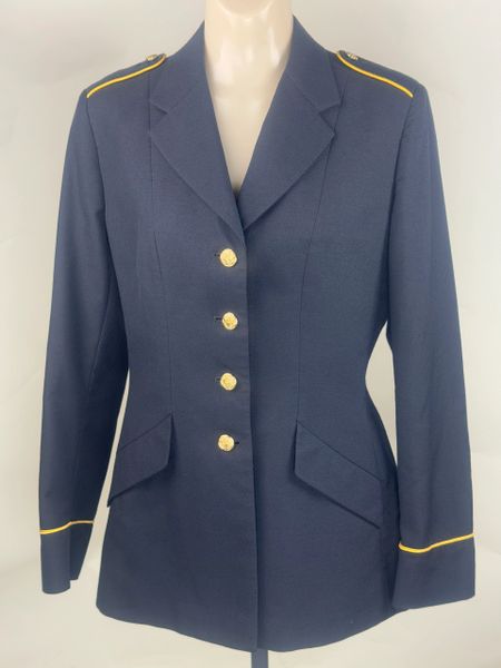 Women's Army ASU Enlisted Dress Blues Service Uniform Jacket/Coat | 10WR | USED