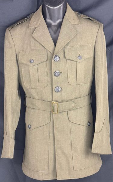 USMC Man's Alpha Green Poly/Wool Dress Coat Jacket | Size 38S EUC