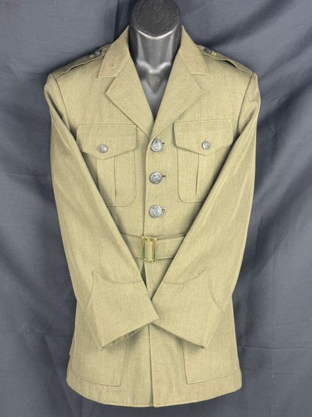 USMC Man's Alpha Green Poly/Wool Dress Coat Jacket | Size 38S EUC