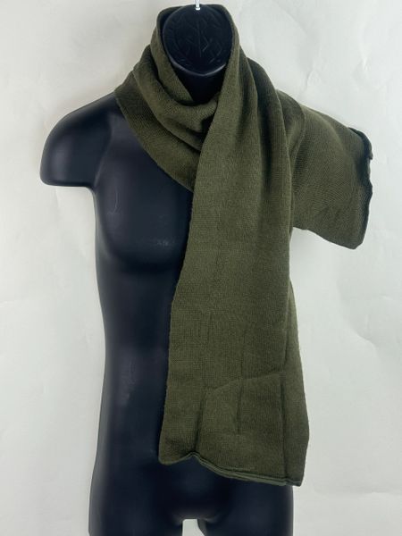 USGI Military Army 100% Wool 52” OLIVE DRAB GREEN SCARF SCARVE Double Knit EUC