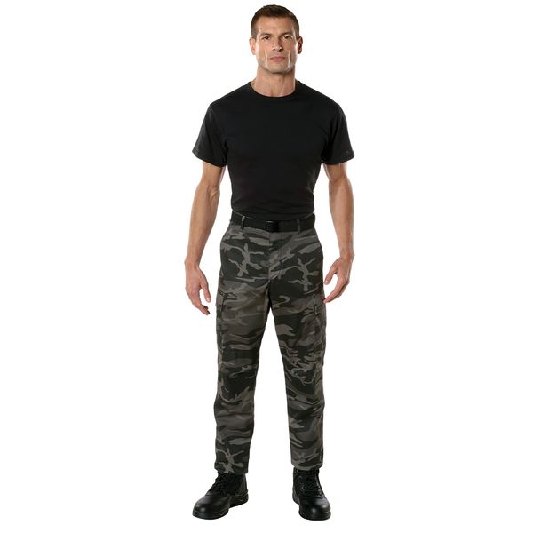 Black Camouflage Tactical Cargo BDU Pants | 3843