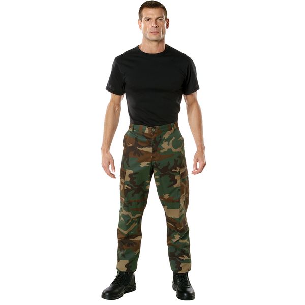 Woodland Camo Tactical BDU Cargo Pants | 7941