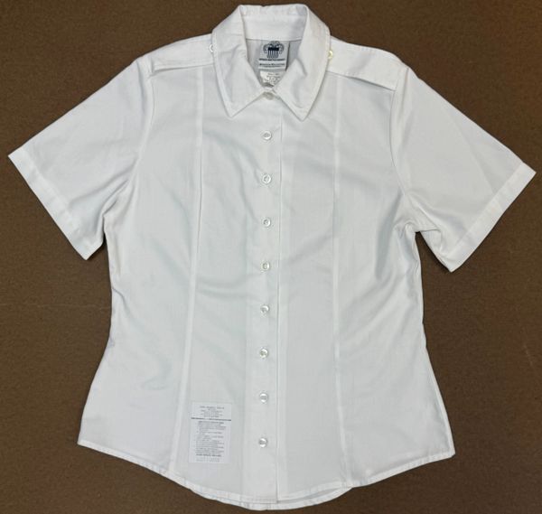 Women's Army Tuck-in White 521 Short-Sleeve Uniform Dress Shirt | 10R