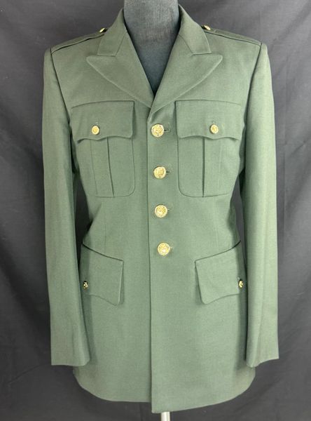 Men's Army Green Service Dress Coat ASGU Uniform Jacket | 38R | EUC