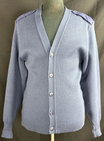 US Military Equipment Corp of America USAF Blue Sweater Cardigan Men's 44L EUC