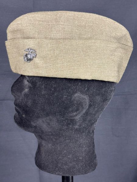 USMC Men's Garrison Cap w/Subdued EGA Marine Corps Poly/Wool Gabardine sz 7-1/8