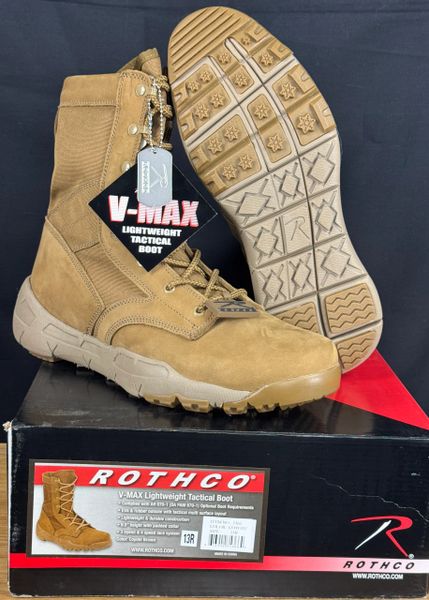 Rothco V-Max Lightweight Tactical Boot AR 670-1 Coyote Brown 5366 | Men's 13R