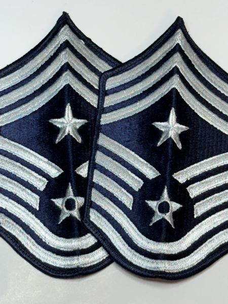 USAF E-9 Chevron: Air Force Command Chief Master Sergeant Rank Patch SET | Small EUC