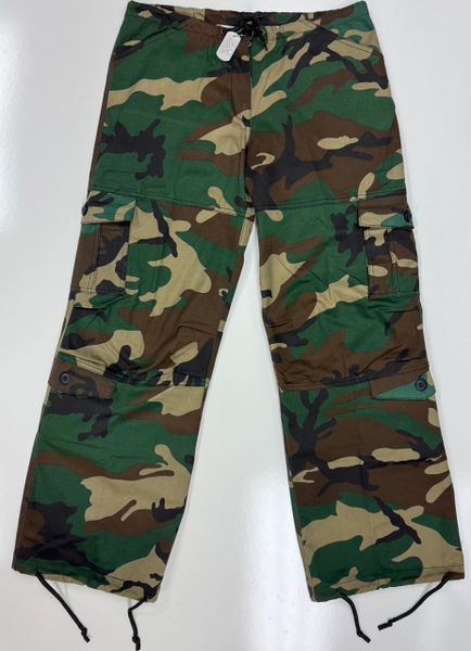 Rothco Women's Paratrooper Fatigues Cargo Pants | Woodland Camouflage | XS NWT