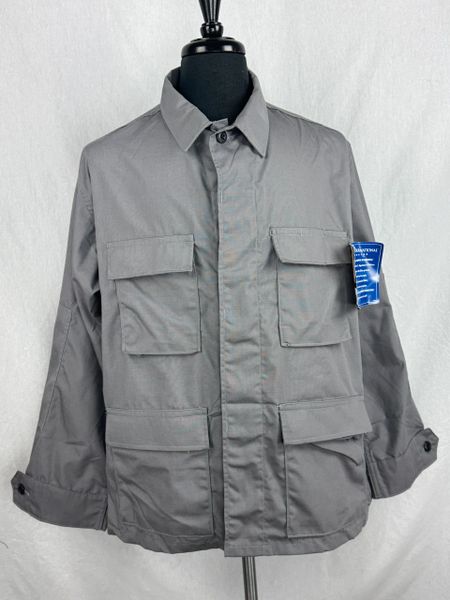 Propper Grey Four-Pocket BDU Shirt Combat Coat RipStop Large Short NOS