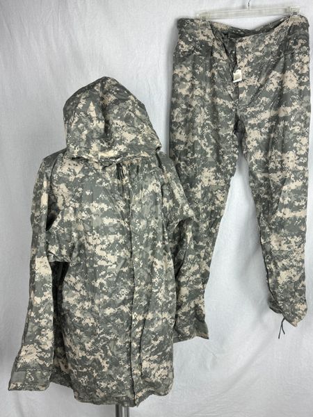 USGI ORC Ind UCP ACU Wet Weather Improved Rainsuit Parka & Pants 2PC SET Large EUC