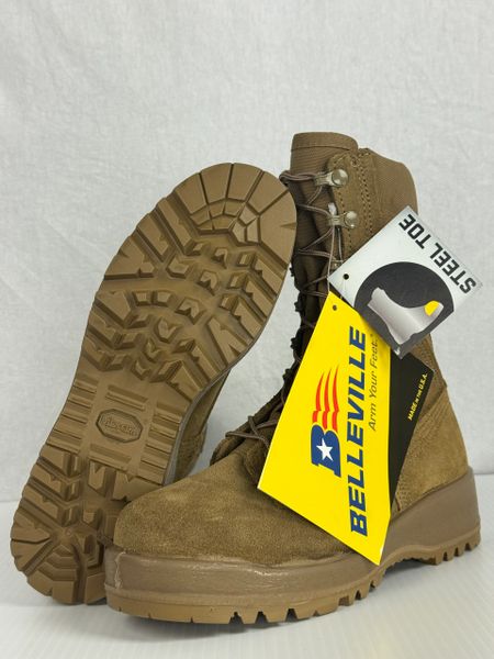 Belleville C300ST Hot Weather Steel Toe Coyote Brn Combat Boots Men's 5.5R NEW