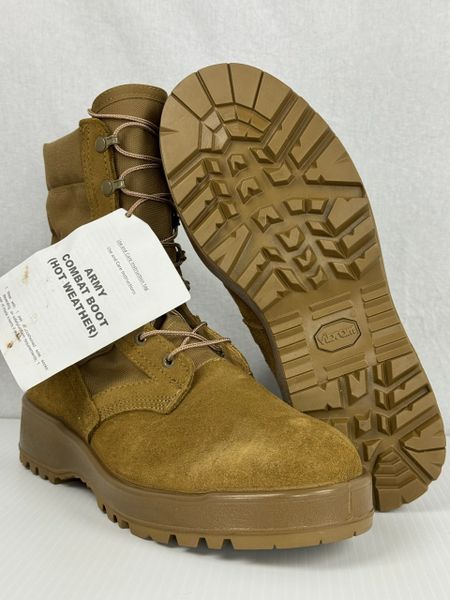 USGI Rocky Hot Weather Army Coyote Brown Combat Boots | Men's 9.5 Wide NEW