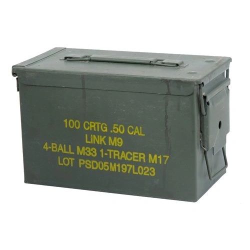 Ammo Can 50 Cal, 0.50 cal., .50 caliber Cans, Military Ammunition