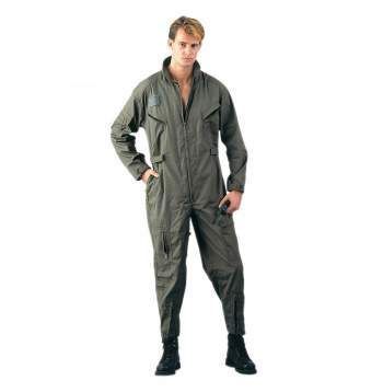 Military-Style Long Sleeve Flightsuit Coveralls