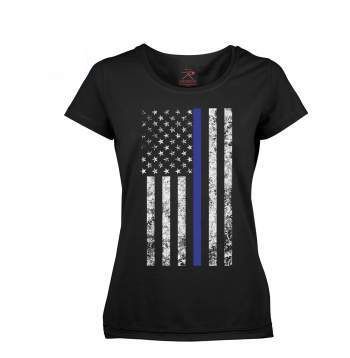Women's Thin Blue Line Longer T-Shirt | 5688