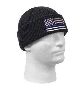 Thin Blue Line Deluxe Embroidered Watch Cap | 50342
