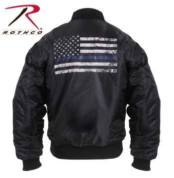 Rothco Thin Blue Line Flag MA-1 Flight Jacket | 4951