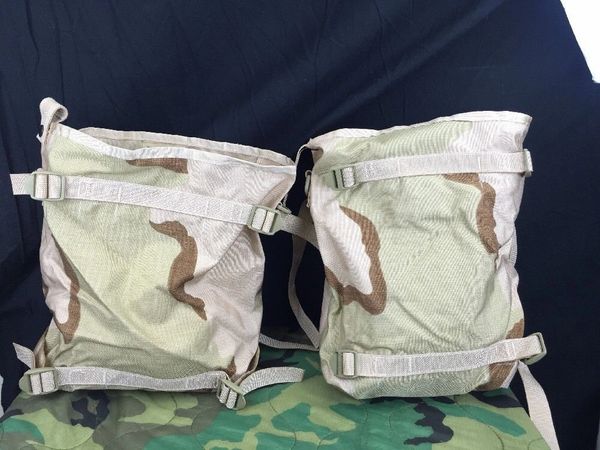 LOT OF 2 - DCU ARMY SURPLUS RADIO POUCH / BAG MOLLE II DESERT CAMO NEW