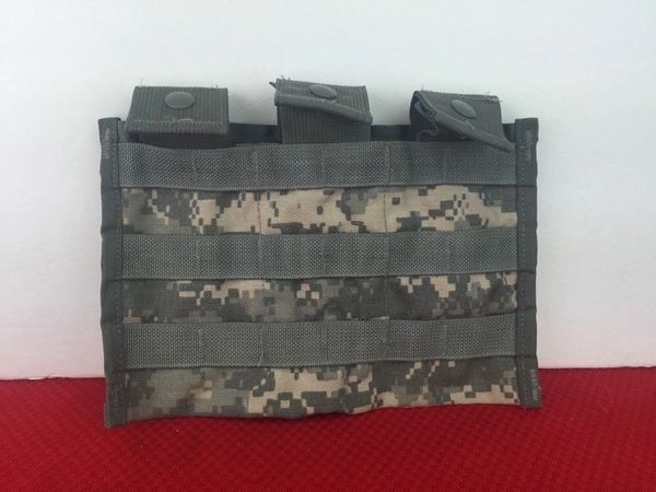 MOLLE Triple-Magazine Pouch (Shingle type), RIFLE MAGS, ACU Pattern, USED