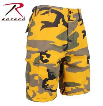 Stinger Yellow Colored Camo BDU Shorts | 65007