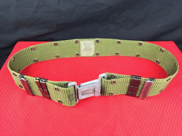 Military Issue Pistol Belt | Medium | Grey Buckle | Used