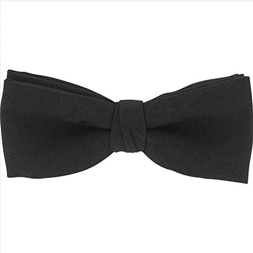 ARMY BLACK POLY SATIN BOW TIE