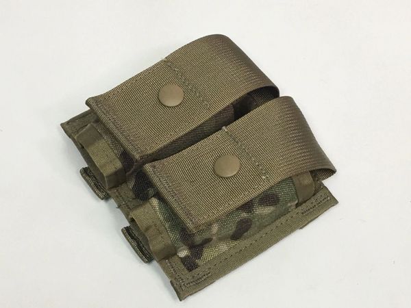 MOLLE II 40mm High-Explosive (HE) Double Pouch, RFI Issue, MultiCam (OCP)