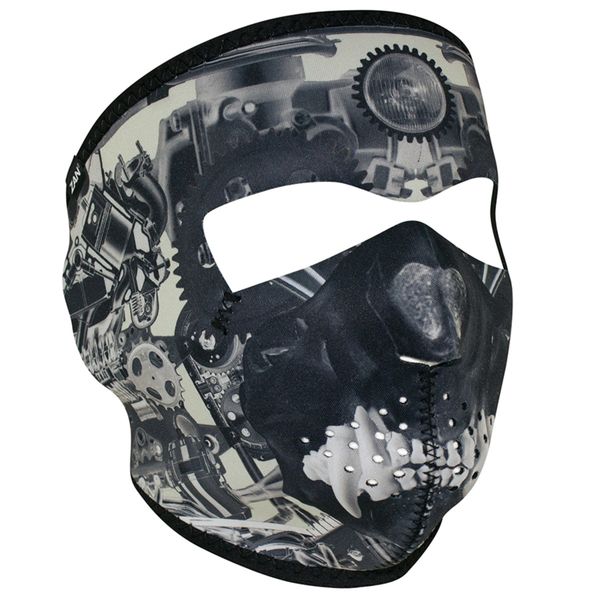 SPROCKET SKULL WNFM110 Motorcycle Biker Ski Neoprene FULL Face Mask Reversible