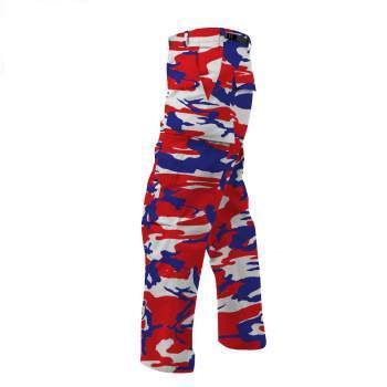 Red White Blue Camo Tactical BDU Pants