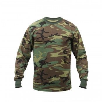 WOODLAND CAMO LONG SLEEVE T-SHIRT | 6778