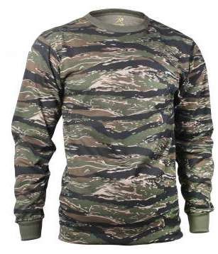 TIGER STRIPE CAMO LONG SLEEVE T-SHIRT | 66787