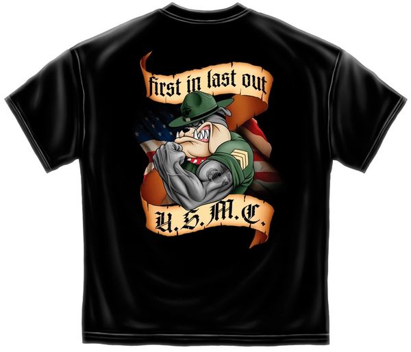 First In Last Out Marine Corps T-Shirt | AL232